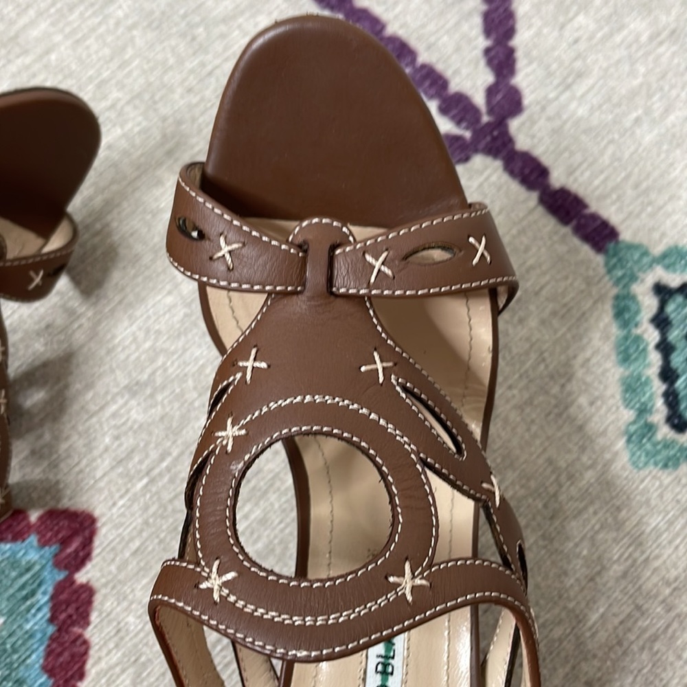 Manolo Blahnik Raffia Wedge sandal - Picture 7 of 9